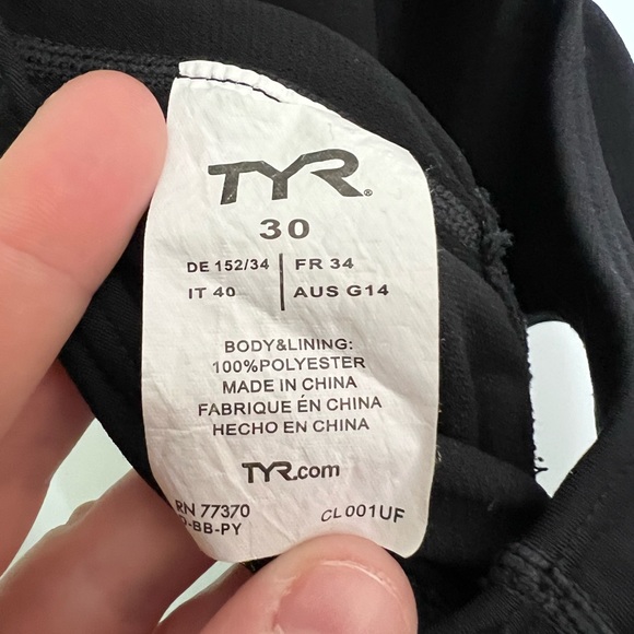 TYR one piece swim suit, size 30, extra small, black. - Picture 3 of 3